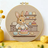 Rabbit Cake Maker Embroidery Starter Kit