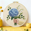 Blue Hydrangea Bouquet Embroidery Kit Kits For Stitchers