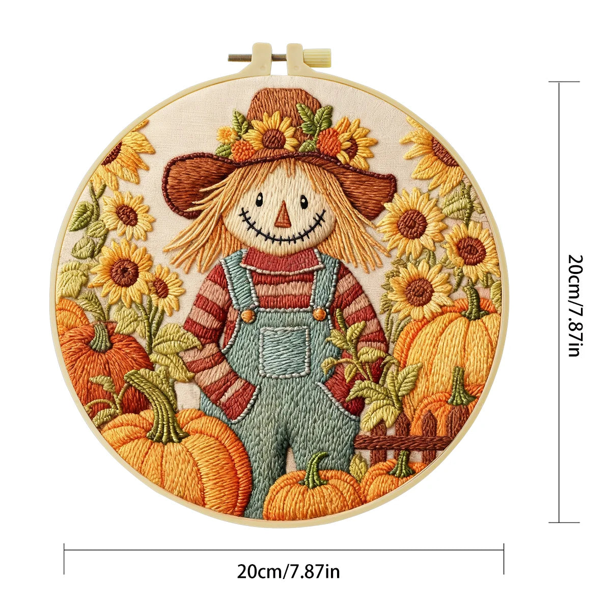 Lavender Field Embroidery DIY Kit – Beginner Floral Stitching Kit with Hoop & Pattern