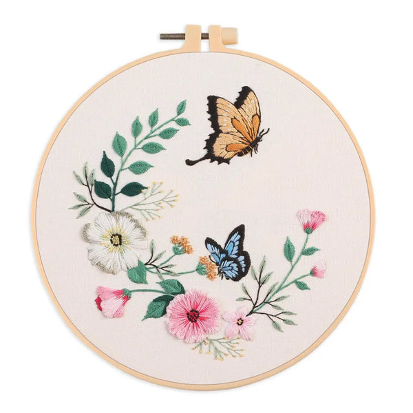 Bird & Butterfly Hand Embroidery Kit