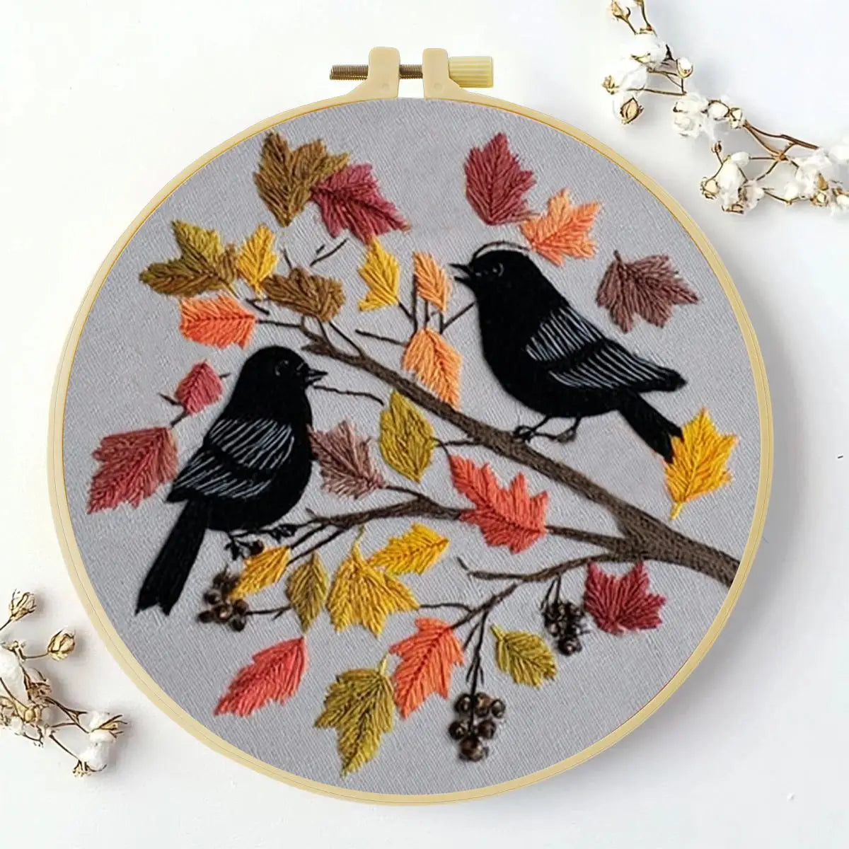 Two Crows Embroidery Kit