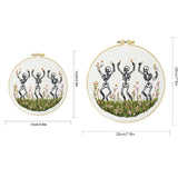 Dancing Skeletons Embroidery Kit Kits For Stitchers