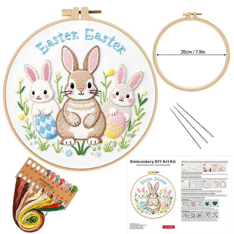 Easter Bunny Embroidery Kit Kits For Stitchers