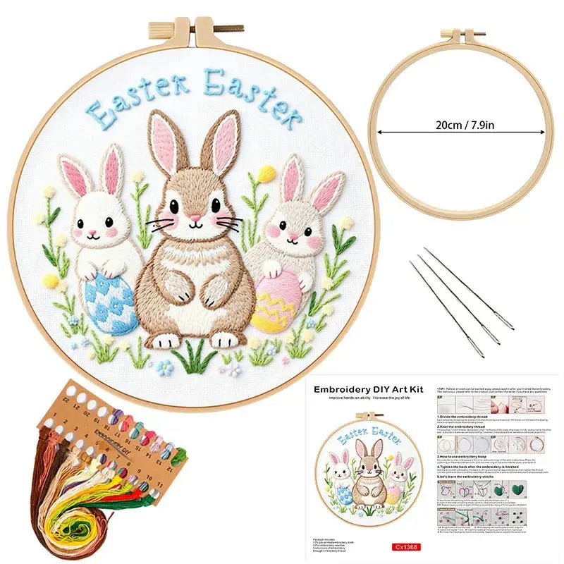 Easter Bunny Embroidery Kit Kits For Stitchers