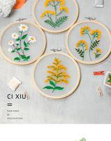 Transparent Double-Sided Flower Embroidery Starter Kit The Stichers Heavane