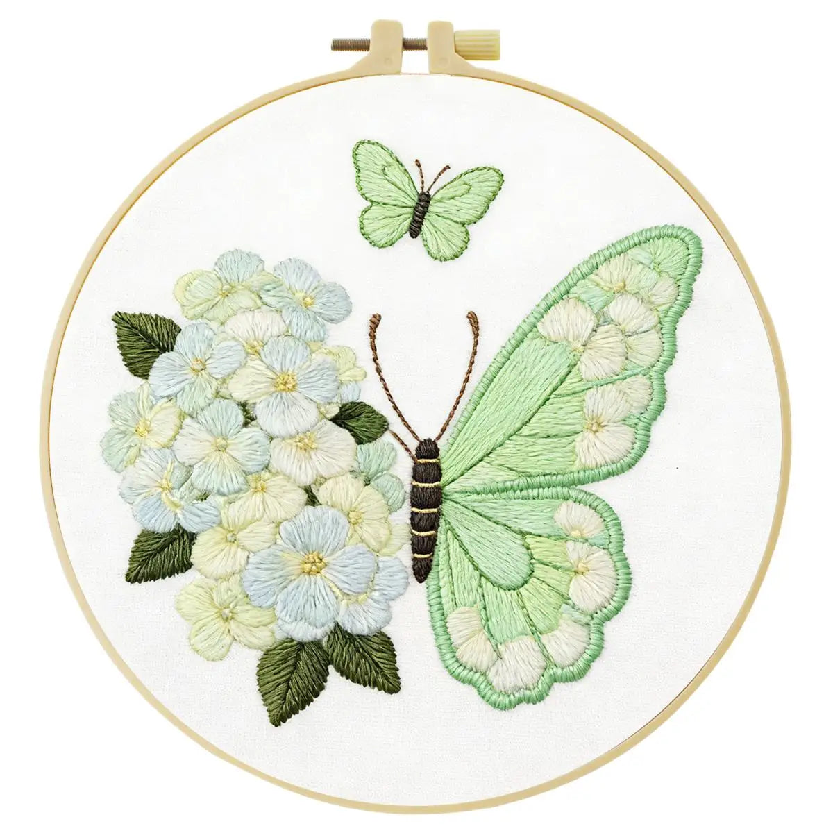 Hydrangea & Butterfly Embroidery Starter Kit