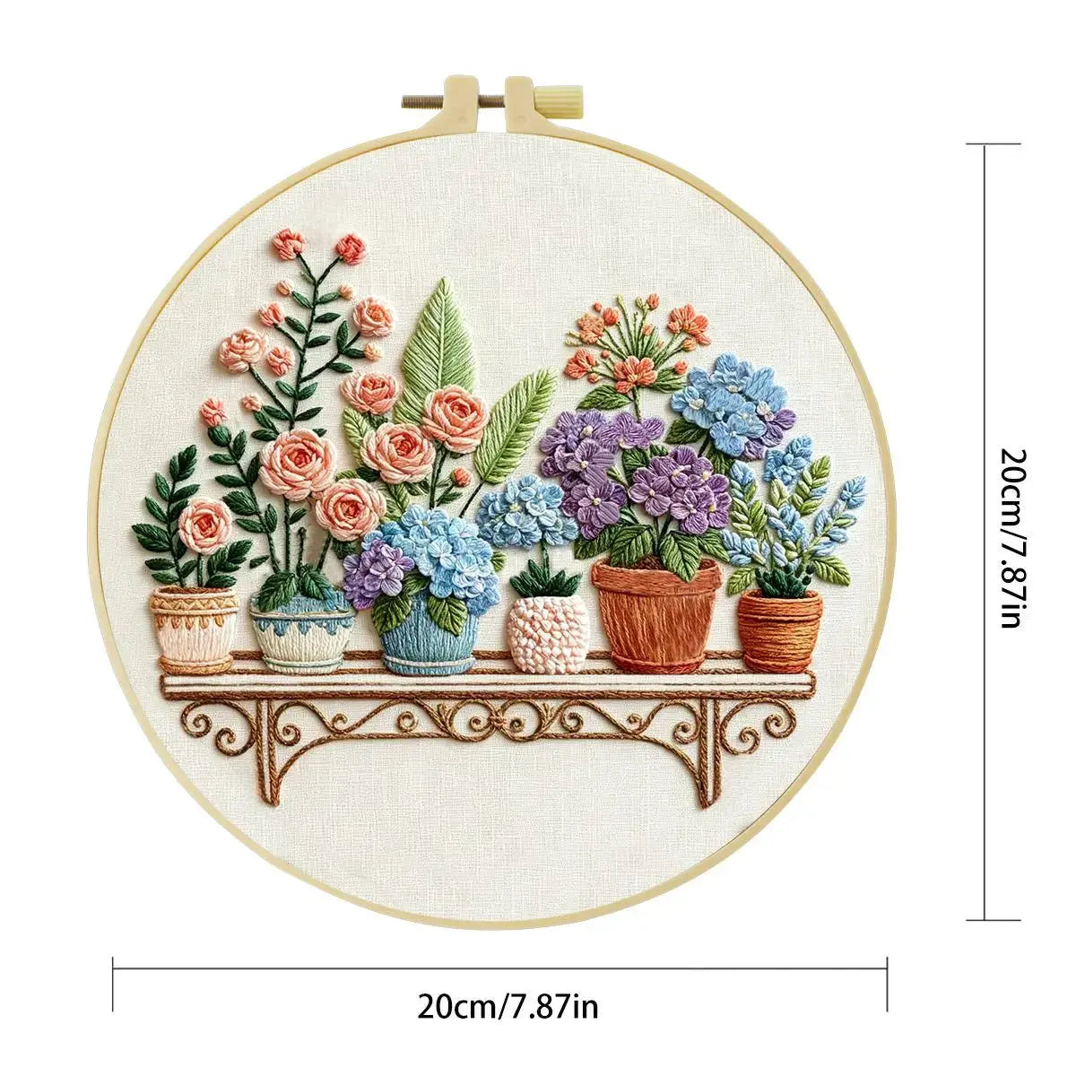 Flower Shelf Embroidery Kit Kits For Stitchers