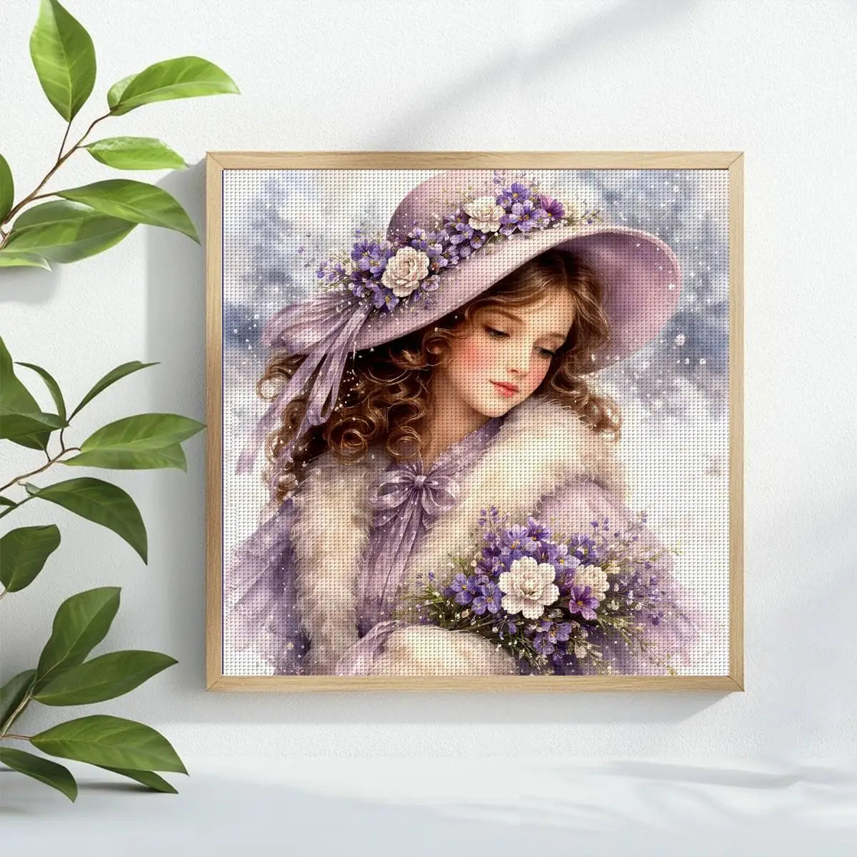 Victorian Lady in Lavender Cross Stitch Kit 💜🌸✨