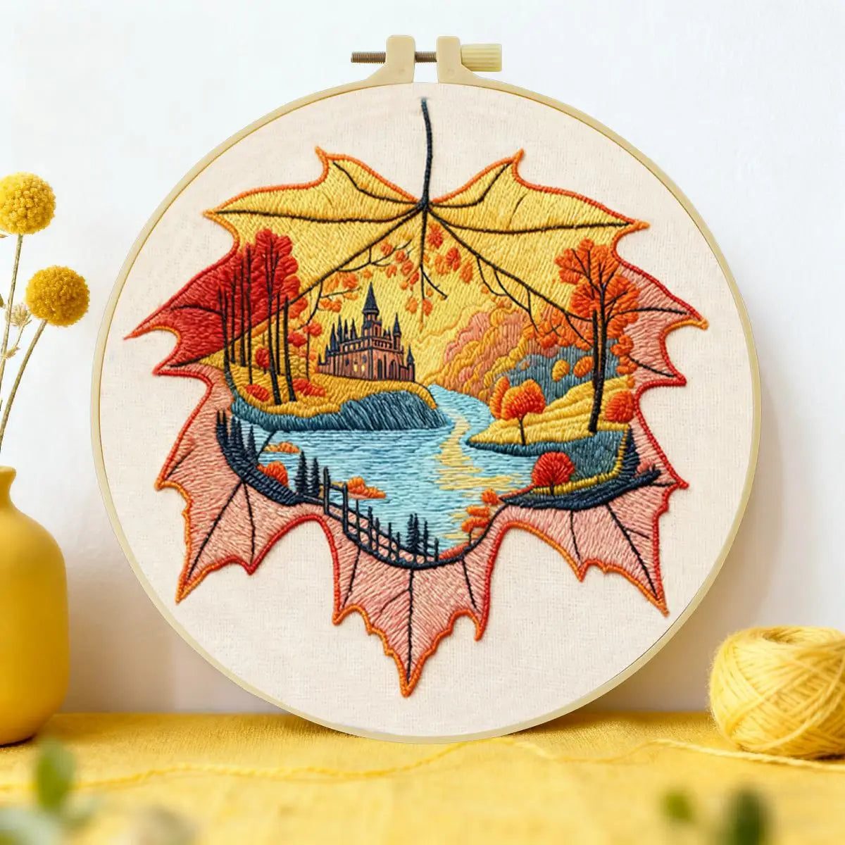 Maple Leaf Embroidery Kit
