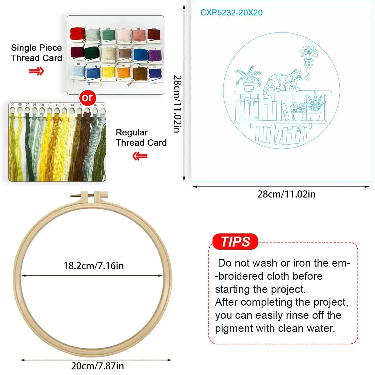Book Nook Cat Embroidery Kit Kits For Stitchers