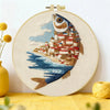Coastal Village Fish Embroidery Kit Kits For Stitchers