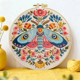 Colorful Folk Moth Embroidery Kit Kits For Stitchers