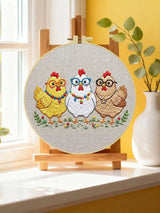 Three Chickens Embroidery Starter Kit