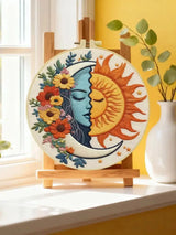 Celestial Sun & Moon Embroidery Kit 🌞🌙🌼 Kits For Stitchers
