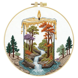 Waterfall Landscape Embroidery DIY Kit – Nature Scene Beginner Stitching Kit with Hoop, Pattern & Threads The Stichers Heavane