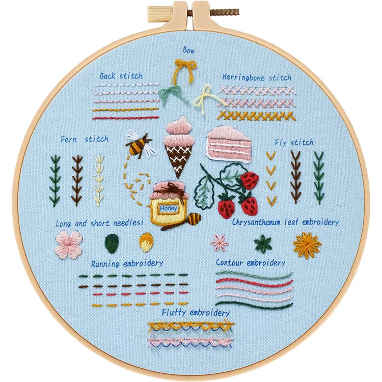 3-Piece Beginner Embroidery Starter Kit Kits For Stitchers