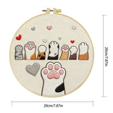 Cute Cat Paws Embroidery Kit Kits For Stitchers