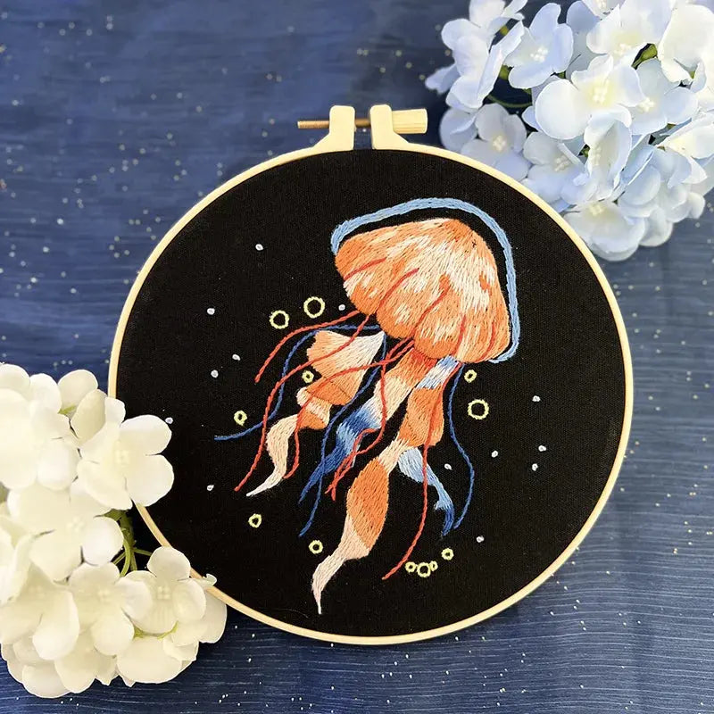 Jellyfish Embroidery Starter Kit The Stichers Heavane