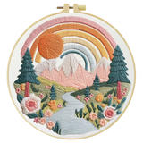 Lavender Field Embroidery DIY Kit – Beginner Floral Stitching Kit with Hoop & Pattern The Stichers Heavane