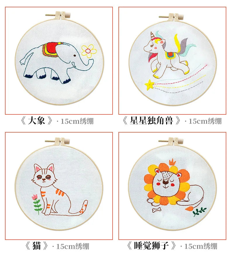 Animal Friends Beginner Embroidery Kit Kits For Stitchers