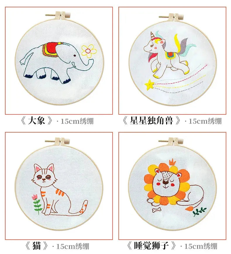 Animal Friends Beginner Embroidery Kit Kits For Stitchers