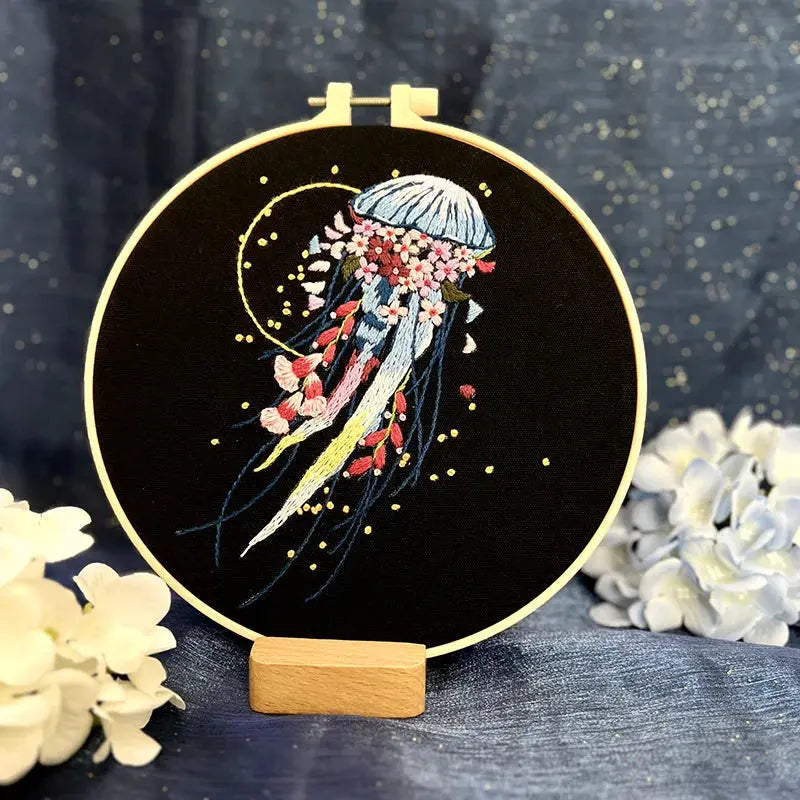 Jellyfish Embroidery Starter Kit The Stichers Heavane