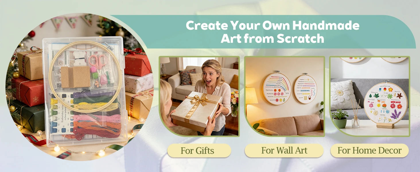 Beginner Embroidery Stitch Sampler Kit Kits For Stitchers