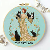 The Cat Lady Embroidery Kit Kits For Stitchers