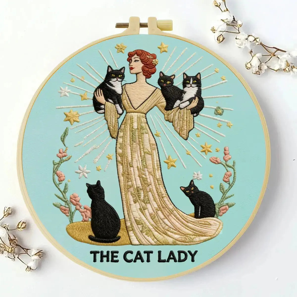 The Cat Lady Embroidery Kit Kits For Stitchers