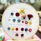 3-Piece Beginner Embroidery Technique Kit Kits For Stitchers
