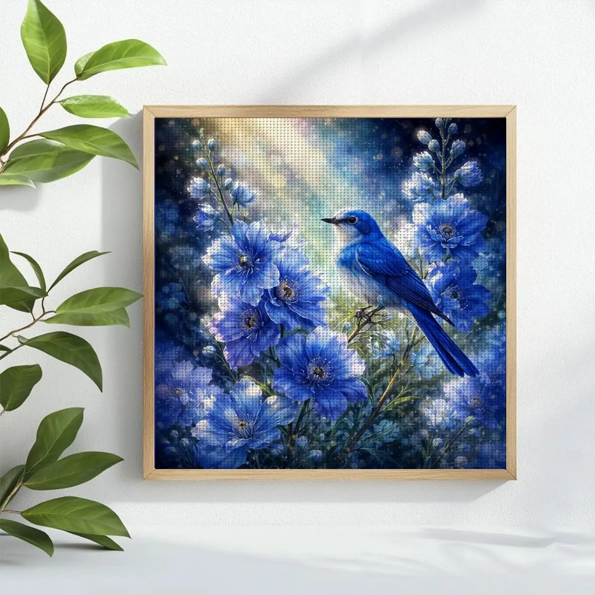 Bluebird in Moonlit Blossoms Cross Stitch Kit 💙🐦🌸✨