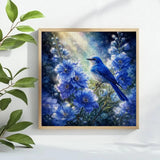 Bluebird in Moonlit Blossoms Cross Stitch Kit 💙🐦🌸✨ Kits For Stitchers