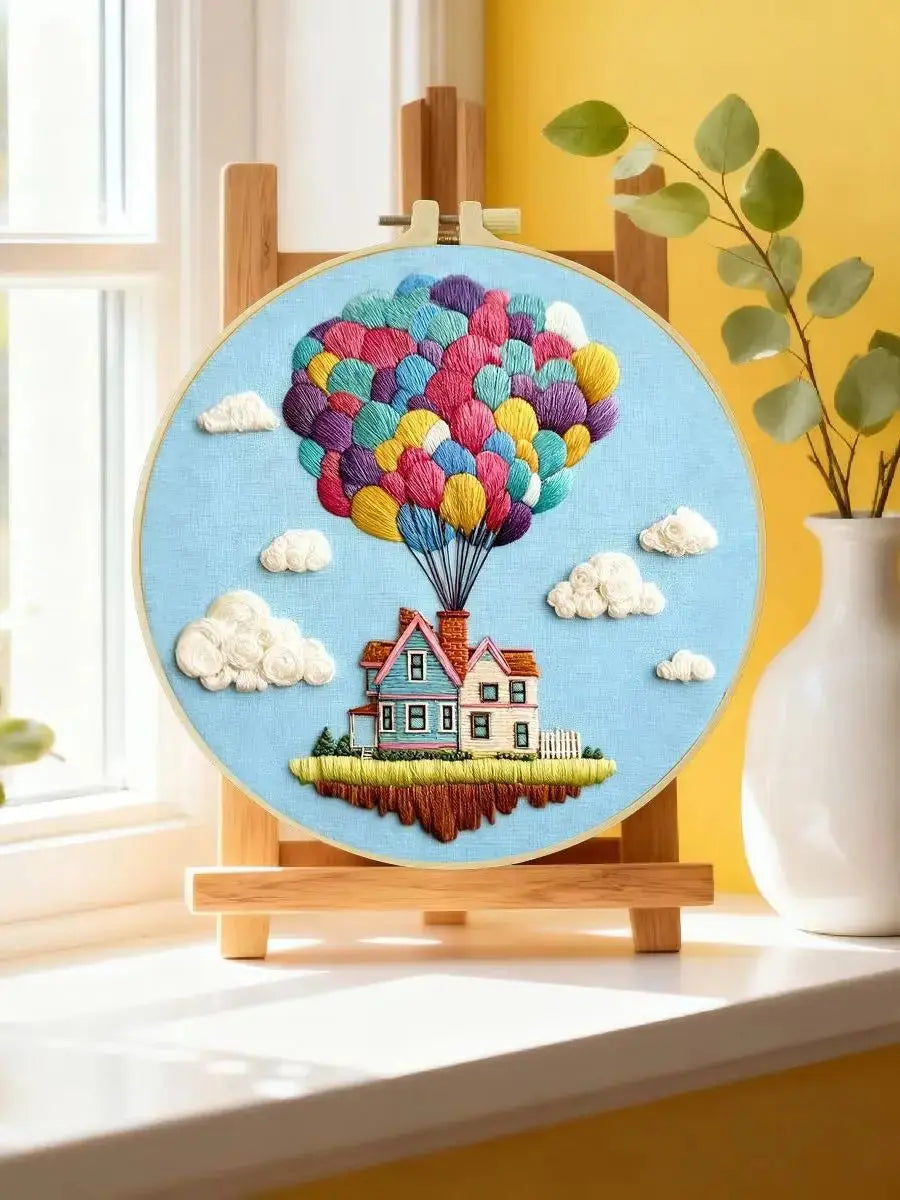 Up, Up & Home Embroidery Kit Kits For Stitchers