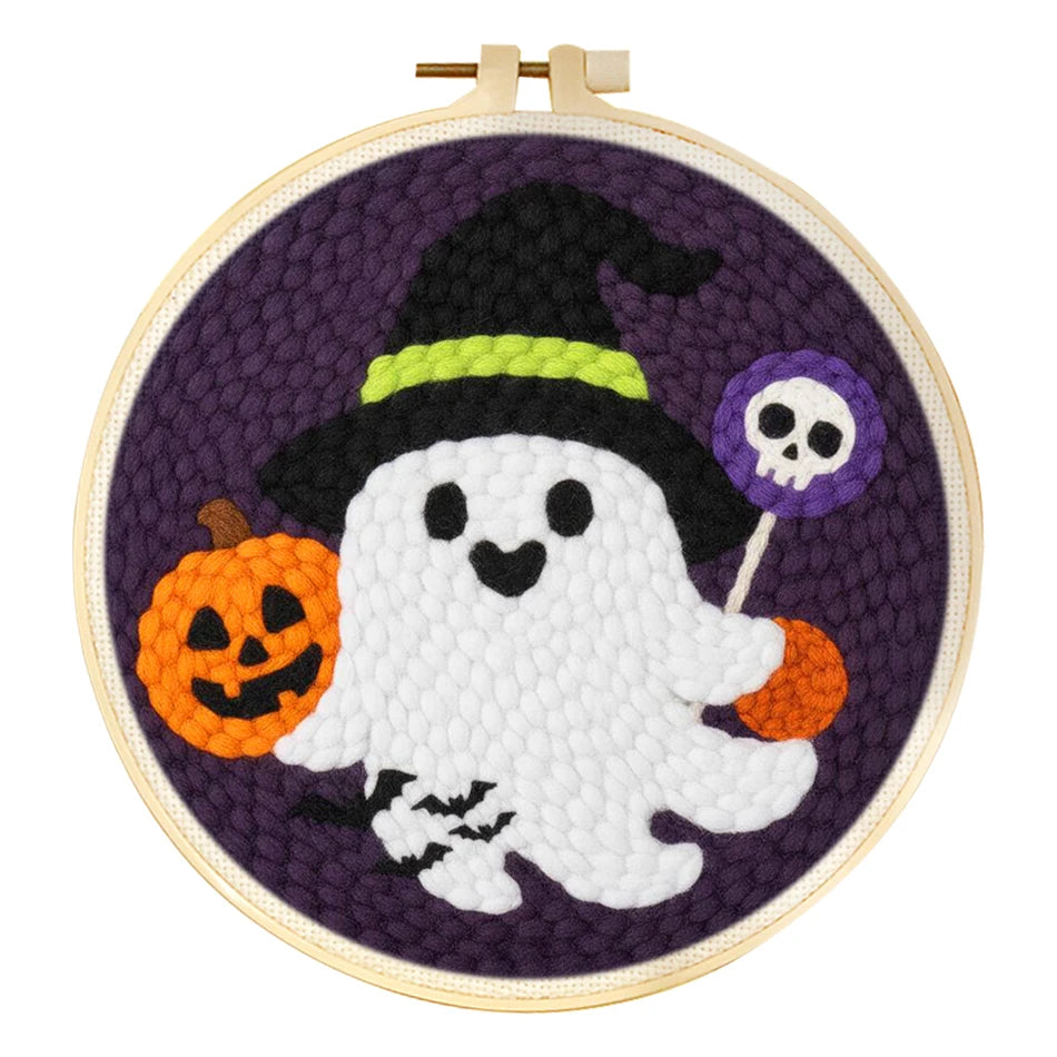 Cute Halloween Characters Embroidery Kit Collection – 6 Designs
