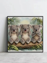 See No Evil, Hear No Evil, Speak No Evil Koalas Cross Stitch Kit 🐨🌿💚✨