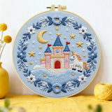 Enchanted Unicorn Castle Embroidery Kit Kits For Stitchers