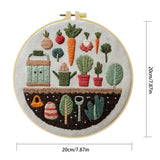 Hand-Embroidered Garden Wall Art – Vegetable & Plant Hoop Decor