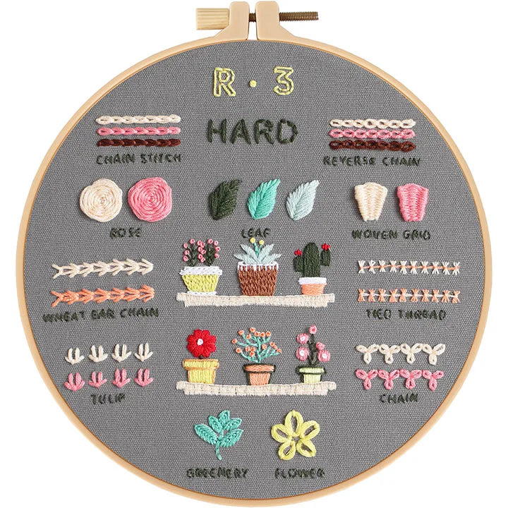 4-Stage Beginner Embroidery Learning Kit Kits For Stitchers