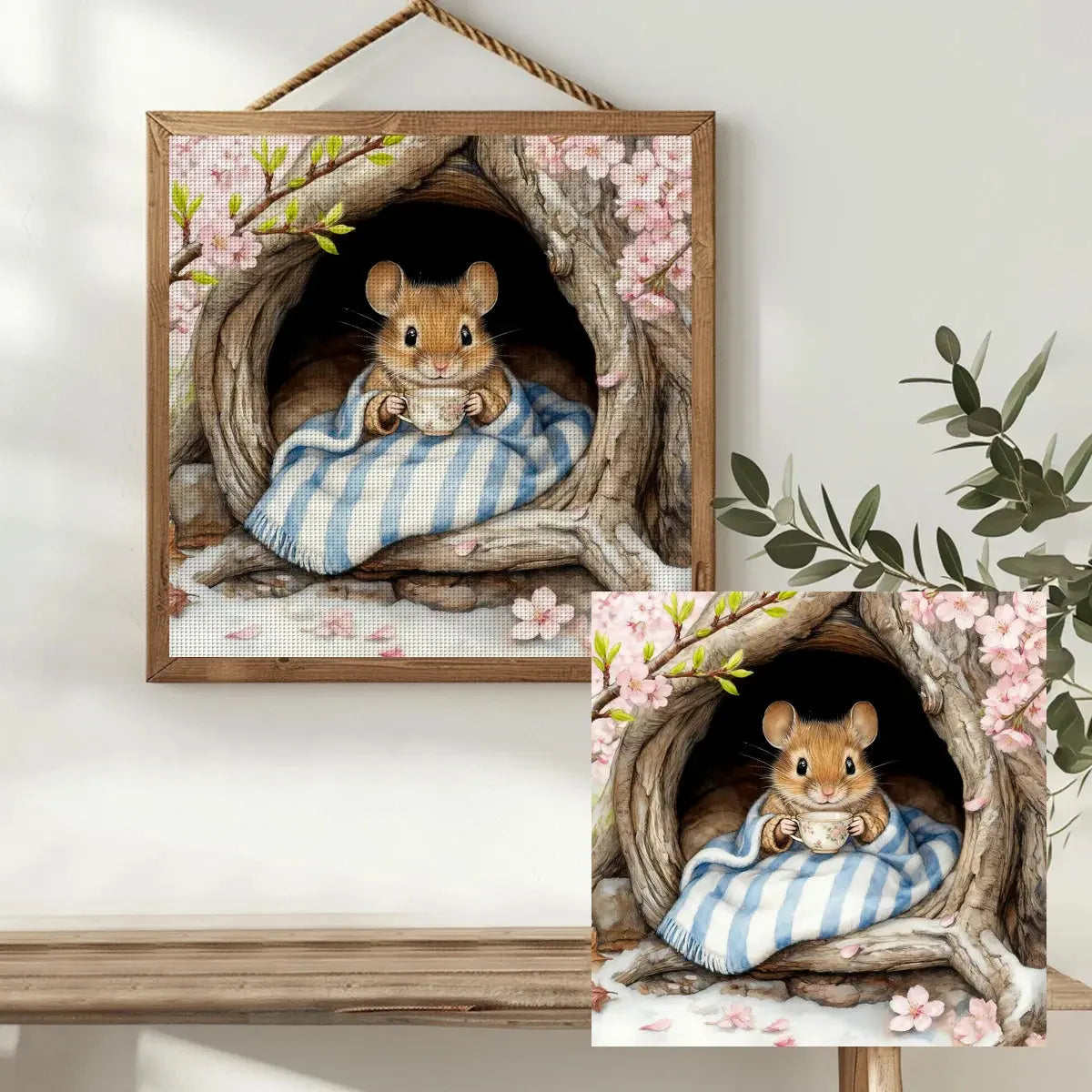 Cozy Mouse Teatime Cross Stitch Kit Kits For Stitchers