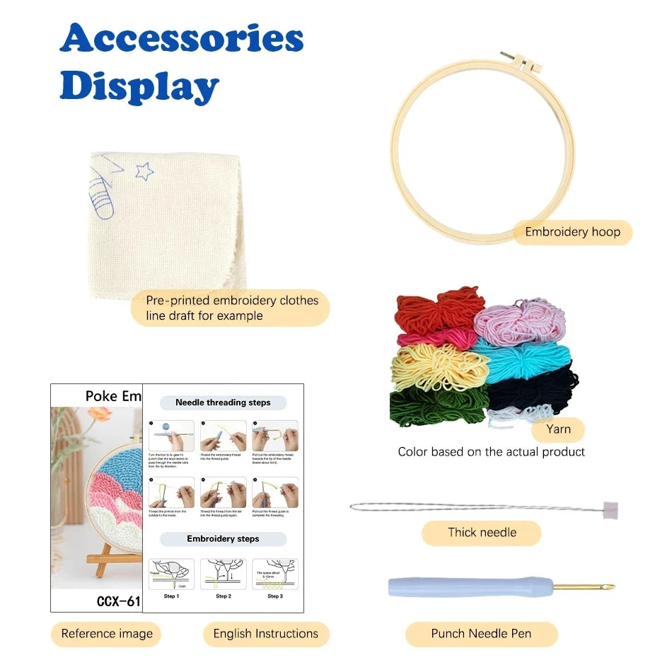Cute Halloween Characters Embroidery Kit Collection – 6 Designs