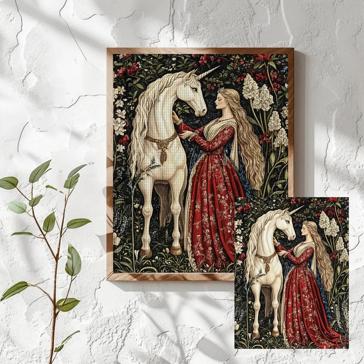 Enchanted Unicorn & Lady Cross Stitch Kit 🦄🌹✨ Kits For Stitchers
