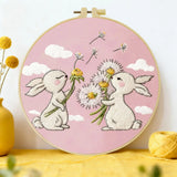 Two Rabbits Embroidery Kit