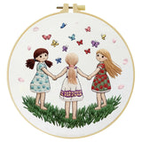 Best Friends Embroidery Kit for Beginners – DIY Girls Hand Embroidery Hoop Set