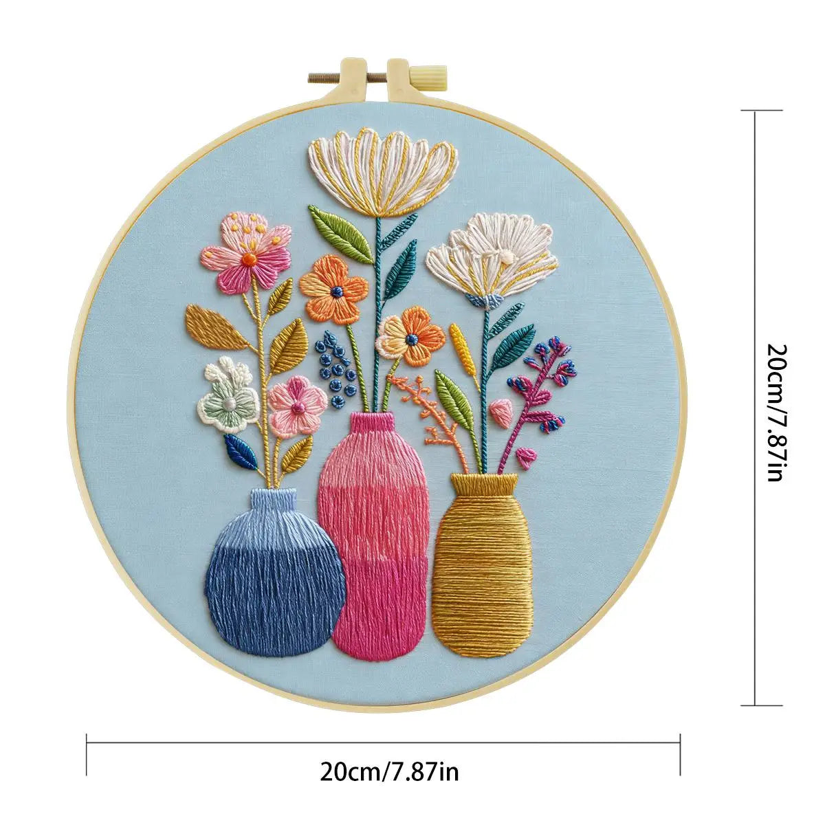 Colorful Vase Embroidery Starter Kit