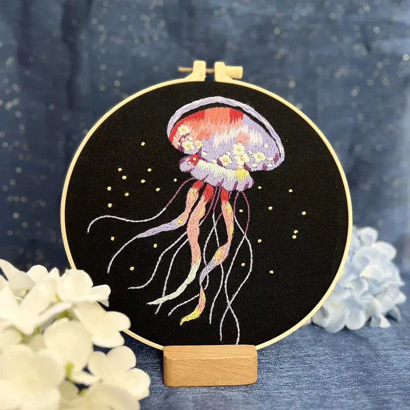 Jellyfish Embroidery Starter Kit The Stichers Heavane