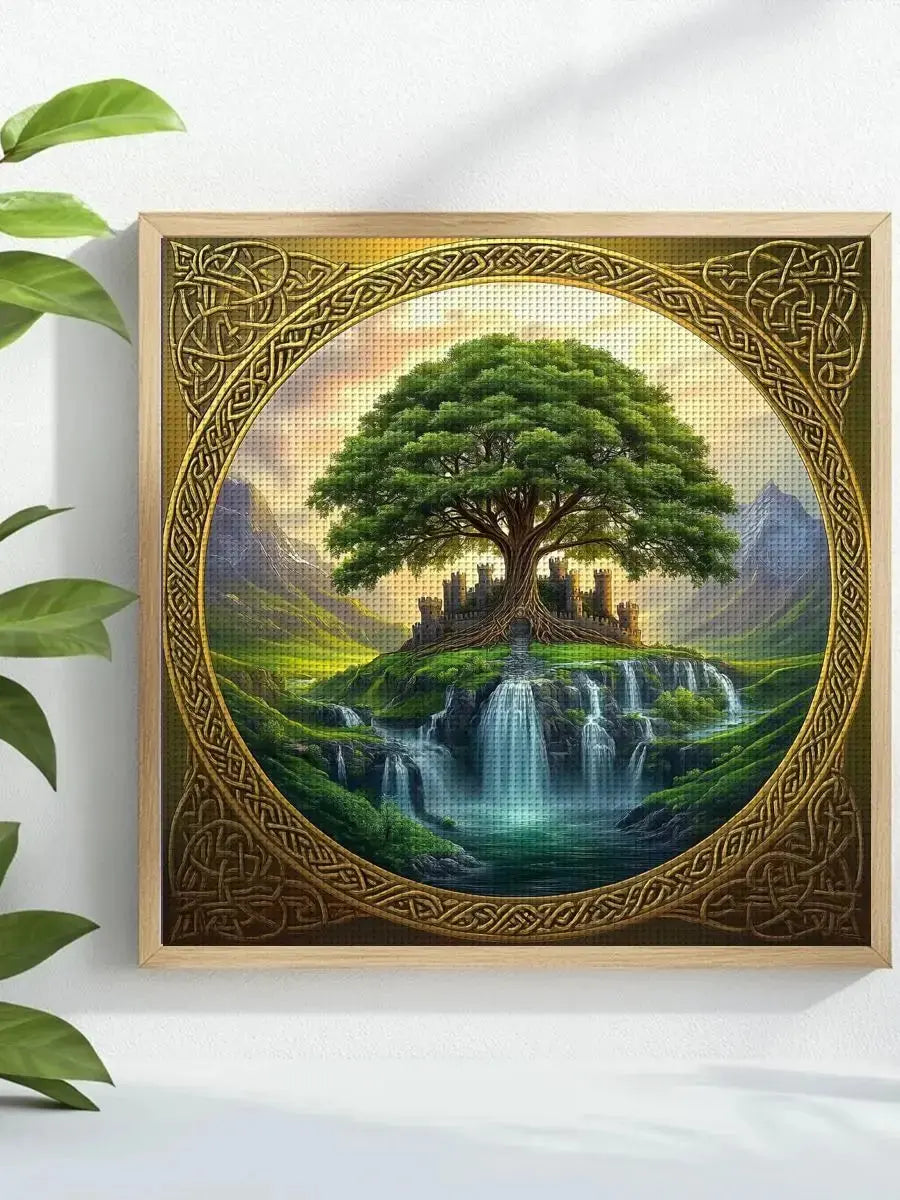 Celtic Tree of Life Fantasy Cross Stitch Kit 🌳🏰✨ Kits For Stitchers
