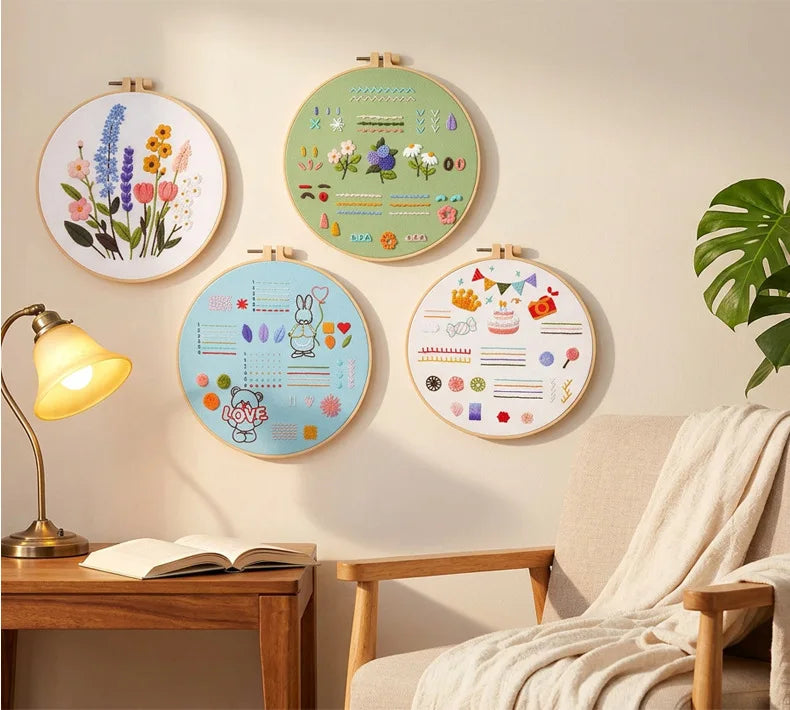 4-Piece Beginner Embroidery Learning Kit Kits For Stitchers