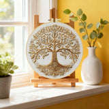 Tree of Life Embroidery Kit for Beginners – DIY Hand Embroidery Hoop Set