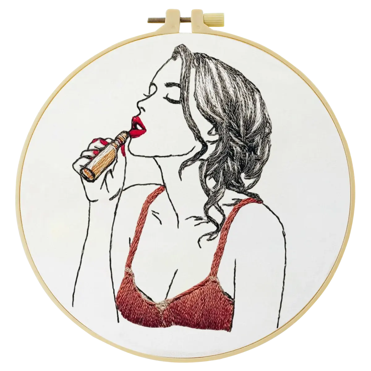 Red Lipstick Embroidery Kit 💄🧵 Kits For Stitchers