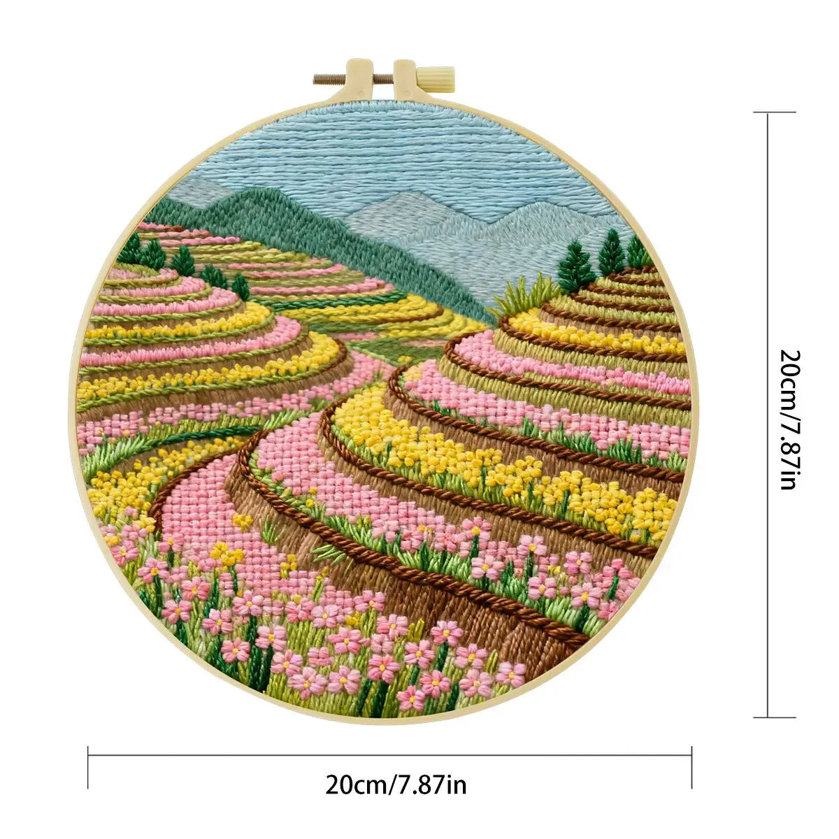 Terraced Fields Embroidery Kit